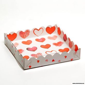 Коробка для печенья "С любовью" 15 х 15 х 3 см