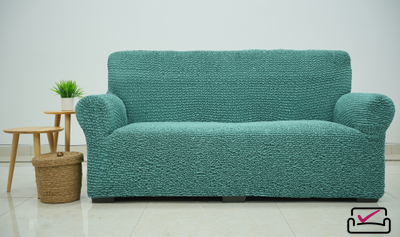 Чехол на 3х местный диван Микрофибра Малахит. Защита мягкой мебели от животных.