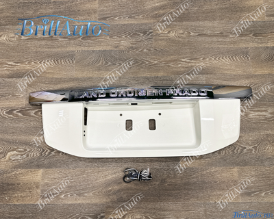 Накладка на багажник Toyota Prado 150 13-17 белая +хром