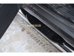 Пороги труба с проступью d76 для Volkswagen Touareg (2007-2010)