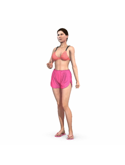 пляж Девушка Nat Kejsarin walk