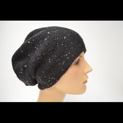 Берет Vizio 1629 с перьями черный