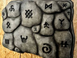 Panel with runes