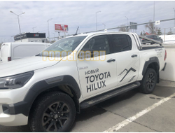 Защитная дуга двойная d76/76 для Hilux Black Onyx (2020-...)