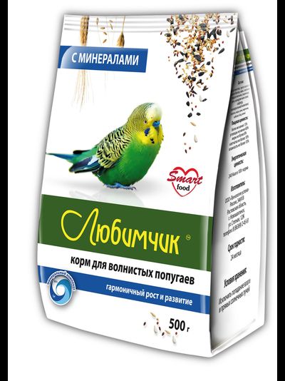 Любимчик для волнистых попугаев с минералами 0,5 кг
