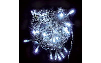 Гирлянда линейная  4метра белая 40led прозрачный шнур