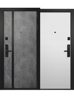 ОРФЕЙ-207 (Верона Графит 287 Квадро Белый ГЛ Сатин черный Morgan K18)