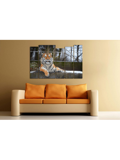 Модульная картина "Спокойный тигр"