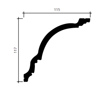 Карниз 6.50.108 - 117*115*2000мм