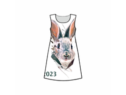 Платье 3D с полной запечаткой год Кролика №13