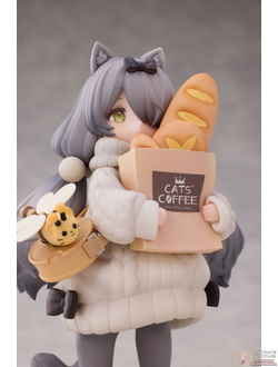 Набор из двух фигурок с декорациями Customer Cat DLC Series, Tea Time Cats Meow Town "Bread House"