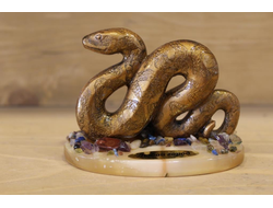 СУВЕНИР ЗМЕЯ, ПОДСТАВКА СЕЛЕНИТ. ОПТ