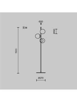 Напольный светильник (торшер) Nostalgia, MOD048FL-03G