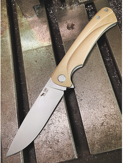 Складной нож Чиж-плюс сталь AUS 10, рукоять G10, цвет тан