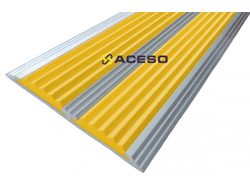 Алюминиевая полоса с двумя резиновыми  вставками 1330 мм цвет в ассортименте