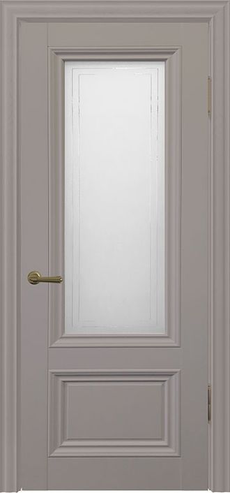 Межкомнатная дверь "Алтай 802" BARHAT GREY (остекленная)