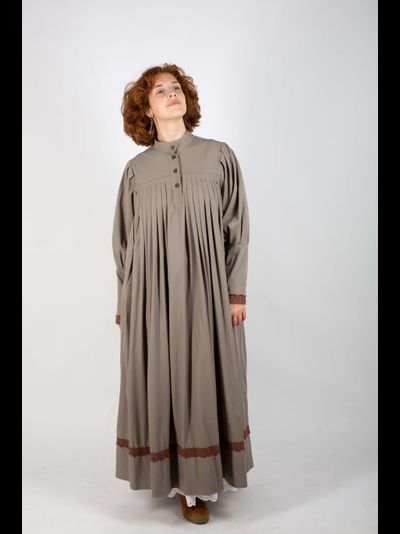 Платье «Поморское» Оливковое - шерсть смесовая