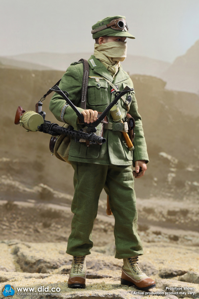 Немецкий пулеметчик африканского корпуса Биалас - КОЛЛЕКЦИОННАЯ ФИГУРКА 1/6 WWII German Africa Corps WH MG34 Gunner  – Bialas (D80158) -  DID