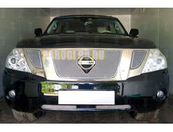 Защита радиатора Nissan Patrol 2010-2013 chrome низ с FCW PREMIUM