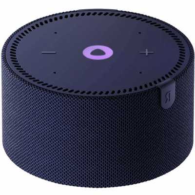 Умная колонка Яндекс Станция Мини с часами с Алисой, синий сапфир, 10Вт