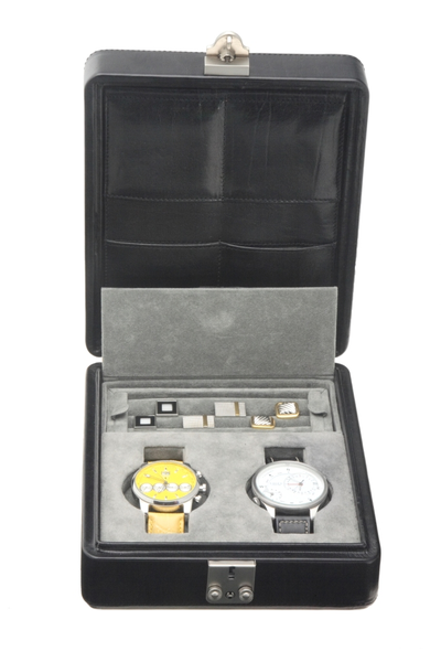 шкатулка для часов запонок и авторучек из кожи