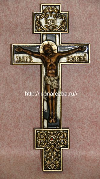 Крест резной деревянный