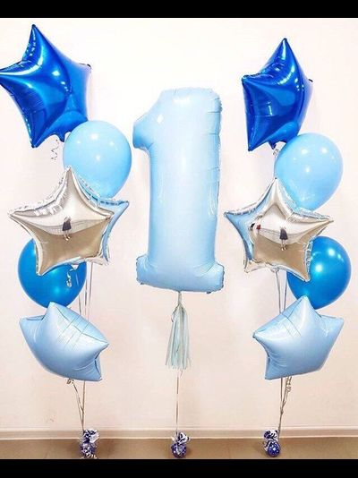 Композиция "Один годик" голубой