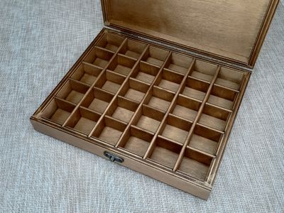 Коробка 30 ячеек, для коллекции камней, цвет &quot;Мокко&quot; (24*20*4 см, 700 г) №23056