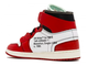 Nike Air Jordan Retro 1 High Og x Off-White Красные с черным