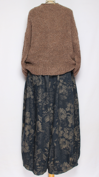 ДЖЕМПЕР КОРОТКИЙ "КИМОНО БУКЛЕ СТОЙКА" шоколад, какао до р.52