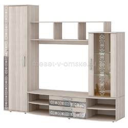 ОМ364 Стенка Ассоль. Размер: 2200х1982х540. ТВ-ниша: 1200х920х540.