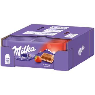 Шоколад Milka Strawberry Yoghurt 100гр (22 шт)