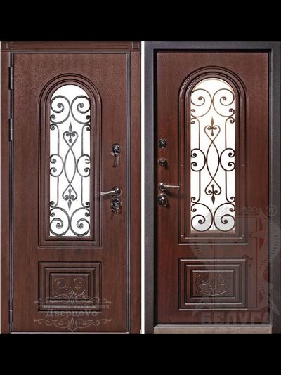 БЕЛАРУСЬ. БЕЛУГА. СЕВИЛЬЯ. ДУБ ТЕМНЫЙ С ПАТИНОЙ/ ДУБ ТЕМНЫЙ С ПАТИНОЙ, КОВКА ВНУТРИ СТЕКЛОПАКЕТОВ