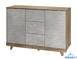 КОМОД "МЕГАПОЛИС" КМ-15 ( дуб каньон/бетон серебро), 1210*828*404