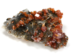 Ванадинит, кристаллы на породе, Марокко (41*23*17 мм, 18 г) №35883