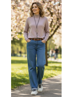 Джинсы классика "ПРЯМЫЕ " на резинке темно-голубые (21082) р.31,32,33,38(р.46-54)