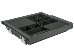 Корзина с органайзером антрацит, с доводчиком полного выдвижения WG-PRZEG...-60-A GTV *