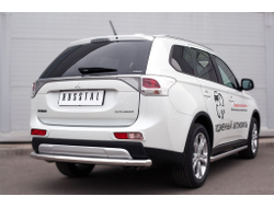 Защита заднего бампера d63 (секции) MITSUBISHI OUTLANDER 2014-2015