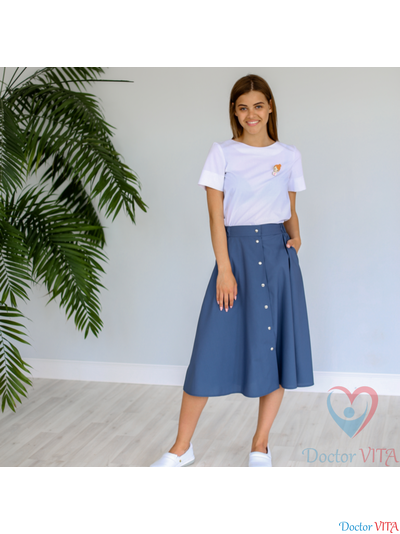 Юбка DOCLIKE DL115 синяя