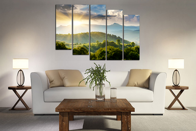 Модульная картина "Животворящие лучи солнца"