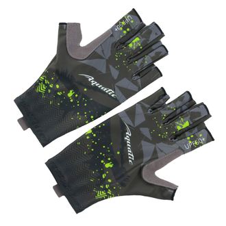Перчатки для рыбалки летние Aquatic UPF50+ (цвет: camo dark, размер S/M)