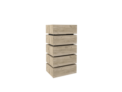 Гостиная OSLO (ОСЛО) - OSLO 6 Комод Дуб Серый Craft - Черный