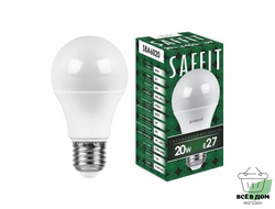 Saffit ЛОН А60 E27 20W(1900lm) 6400K 6K матовая 112x60 SBA6020 55015