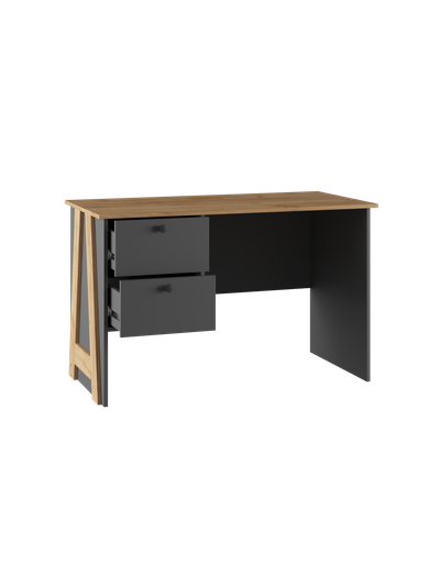 Теодора Стол письменный 2Я ПВШ Графит/Дуб крафт