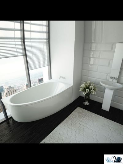 Ванна Azario Kapris 170x90 см AV.0061170, акриловая, правая асимметричной формы