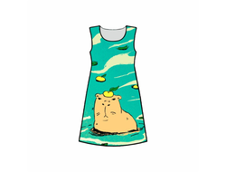 Платье 3D с полной запечаткой Капибара, Kapibara-san №21