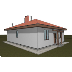 Одноэтажный дом с тремя спальнями 105м² (S28)
