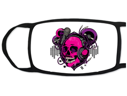 Тканевая защитная маска на лицо череп №6