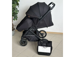 Детская коляска Luxmom H2 Черный (перекидная ручка)