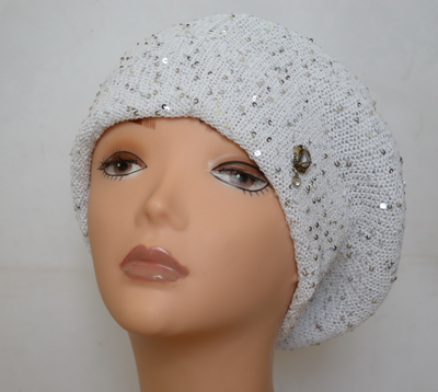 Итальянский летний берет с пайетками Вицио